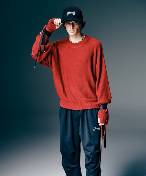 glamb（グラム）の「Blow Creed Knit / ブロウクリードニット（ニット/セーター・メンズ・イエロー/レッド/ブラック・M/L）」の14枚目の写真