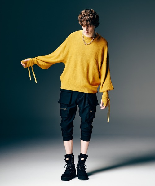 glamb（グラム）の「Blow Creed Knit / ブロウクリードニット（ニット/セーター・メンズ・イエロー/レッド/ブラック・M/L）」の18枚目の写真
