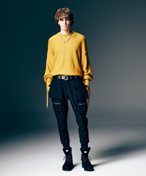 glamb（グラム）の「Blow Creed Knit / ブロウクリードニット（ニット/セーター・メンズ・イエロー/レッド/ブラック・M/L）」の20枚目の写真