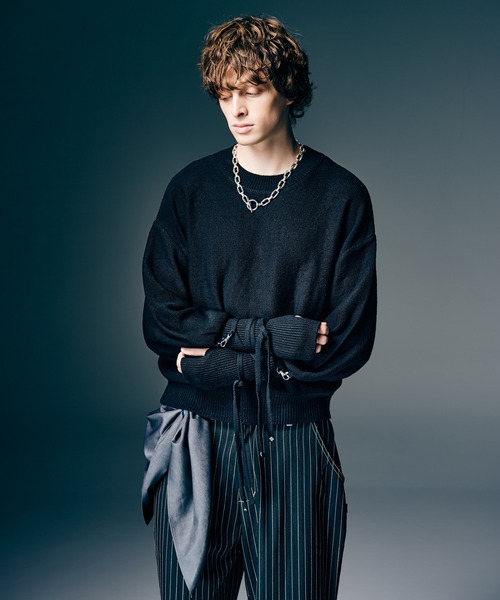 glamb（グラム）の「Blow Creed Knit / ブロウクリードニット（ニット/セーター・メンズ・イエロー/レッド/ブラック・M/L）」の12枚目の写真