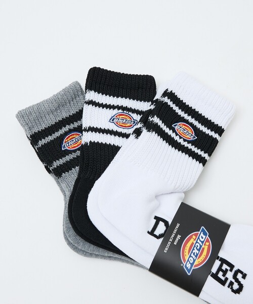 ABAHOUSE（アバハウス）の「【Dickies/ディッキーズ】3PSET定番ソックス/底パイル刺繍（ソックス/靴下・メンズ・ホワイト系その他/その他・フリー）」の4枚目の写真