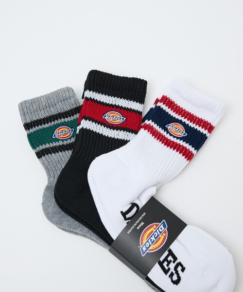 ABAHOUSE（アバハウス）の「【Dickies/ディッキーズ】3PSET定番ソックス/底パイル刺繍（ソックス/靴下・メンズ・ホワイト系その他/その他・フリー）」の6枚目の写真