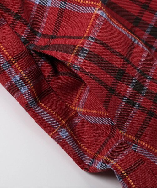 apres les cours（アプレレクール）の「【リンク】ケープカラーチェックワンピース_ジュニア対応（ワンピース・キッズ・レッド/サックスブルー・80/90/100/110/120/130/140）」の14枚目の写真