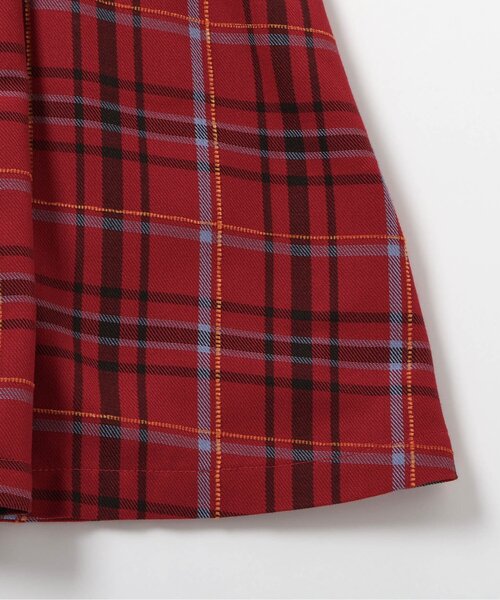 apres les cours（アプレレクール）の「【リンク】ケープカラーチェックワンピース_ジュニア対応（ワンピース・キッズ・レッド/サックスブルー・80/90/100/110/120/130/140）」の15枚目の写真