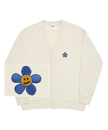 GRAVER（グレーバー）の「[UNISEX] BLUE FLOWER DOT EMBROIDERED KNIT CARDIGAN_CREAM（カーディガン/ボレロ）」