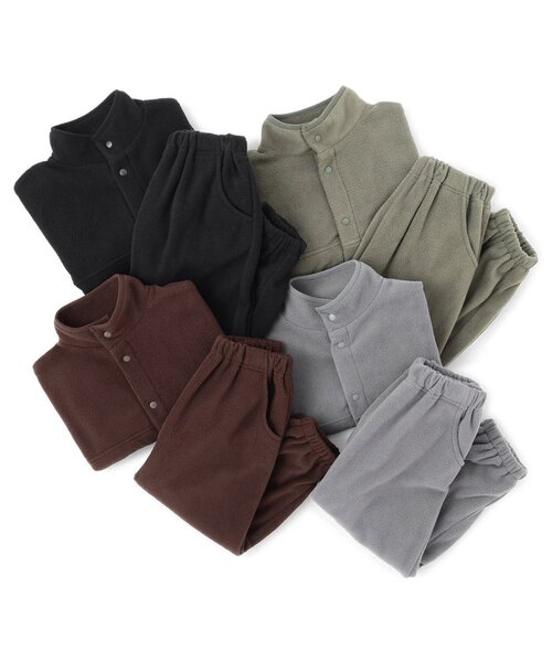 b・ROOM（ビールーム）の「【MNCM】フリースセットアップ（アンサンブル・キッズ・ブラック/カーキ/ダークブラウン/チャコール・140cm/150cm/130cm/110cm/120cm）」の18枚目の写真