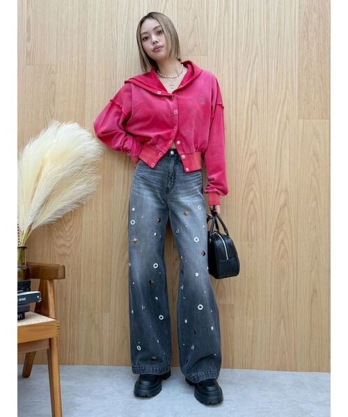 EVRIS（エヴリス）の「ダブルベルトバックルデザインワークブーツ（ブーツ・レディース・ブラック/ブラウン・SMALL/MEDIUM/LARGE）」の13枚目の写真