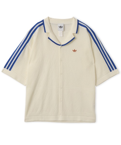 adidas（アディダス）の「adidas KNITTED RESORT SHIRT / アディダス ニット リゾート シャツ（シャツ/ブラウス・メンズ・ホワイト・XXL/M/S/L/XL）」の8枚目の写真