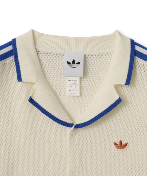 adidas（アディダス）の「adidas KNITTED RESORT SHIRT / アディダス ニット リゾート シャツ（シャツ/ブラウス・メンズ・ホワイト・XXL/M/S/L/XL）」の7枚目の写真