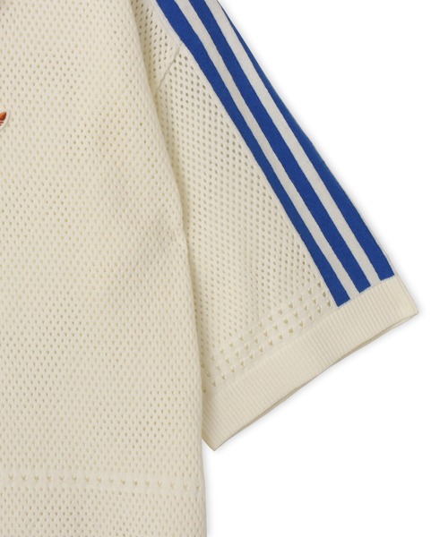 adidas（アディダス）の「adidas KNITTED RESORT SHIRT / アディダス ニット リゾート シャツ（シャツ/ブラウス・メンズ・ホワイト・XXL/M/S/L/XL）」の9枚目の写真
