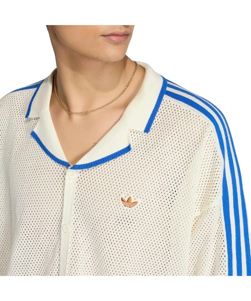 adidas KNITTED RESORT SHIRT / アディダス ニット リゾート シャツ