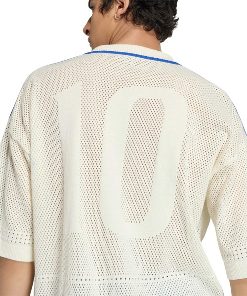 adidas（アディダス）の「adidas KNITTED RESORT SHIRT / アディダス ニット リゾート シャツ（シャツ/ブラウス・メンズ・ホワイト・XXL/M/S/L/XL）」の3枚目の写真