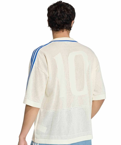 adidas（アディダス）の「adidas KNITTED RESORT SHIRT / アディダス ニット リゾート シャツ（シャツ/ブラウス・メンズ・ホワイト・XXL/M/S/L/XL）」の4枚目の写真
