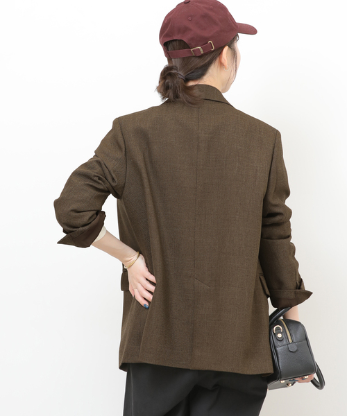 malie　　　　ブラウン シャークツイードテーラードジャケット JOURNAL STANDARD relume（ジャーナルスタンダード レリューム