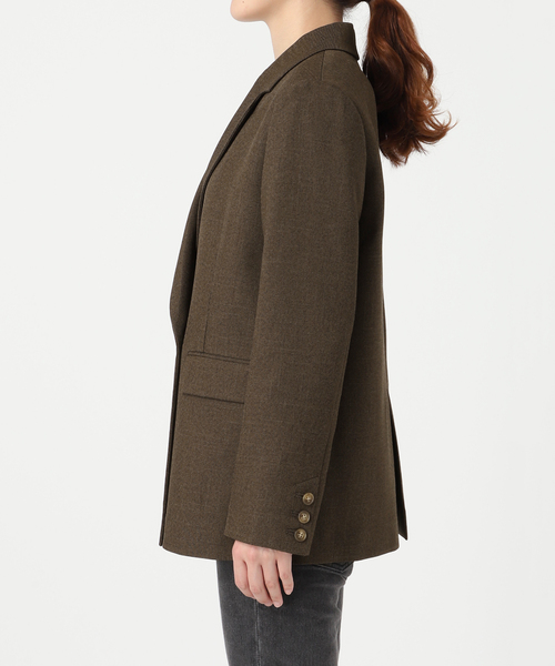 malie ブラウン シャークツイードテーラードジャケット JOURNAL