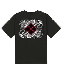KTB0104 ドラゴン半袖Tシャツ - ブラック