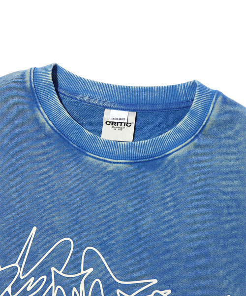 CRITIC（クリティック）の「WORMHOLE SNOW DYEING SWEATSHIRTS BLUE（スウェット・レディース・その他・LARGE/MEDIUM/X-LARGE）」の3枚目の写真