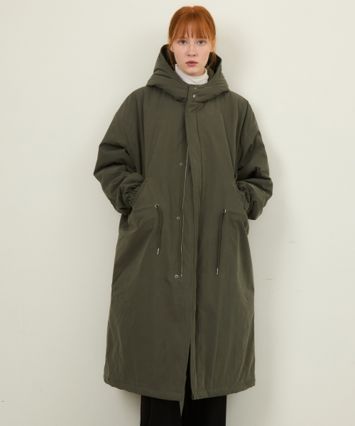 WEDNESDAYOASISFORWOMEN(ウェンズデー オアシス フォー ウーマン)の「W/M-65フィッシュテールフードパディングミリタリーコート_KHAKI(ダウンジャケット/コート・レディース・カーキ・MEDIUM/LARGE)」の5枚目の写真