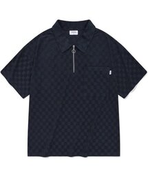 チェックボードカラーTシャツネイビー
