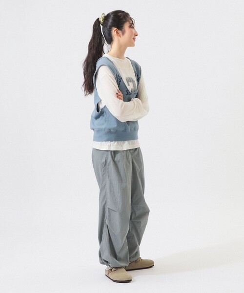 BEAMS BOY（ビームスボーイ）の「カットオフ スウェット ベスト（ベスト・レディース・ナチュラル/サックスブルー・ONE SIZE）」の3枚目の写真