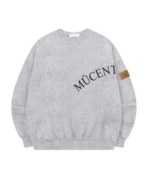 MUCENT（ムセント）の「レザーポイントシグネチャースウェット男女共用（2カラー）（スウェット・レディース・グレー/ブラック・SMALL/LARGE）」の2枚目の写真