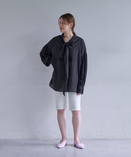 SHENERY(シーナリー)の「レースバイカーパンツ(その他パンツ・レディース・オフホワイト/ブラック・38/36)」の9枚目の写真