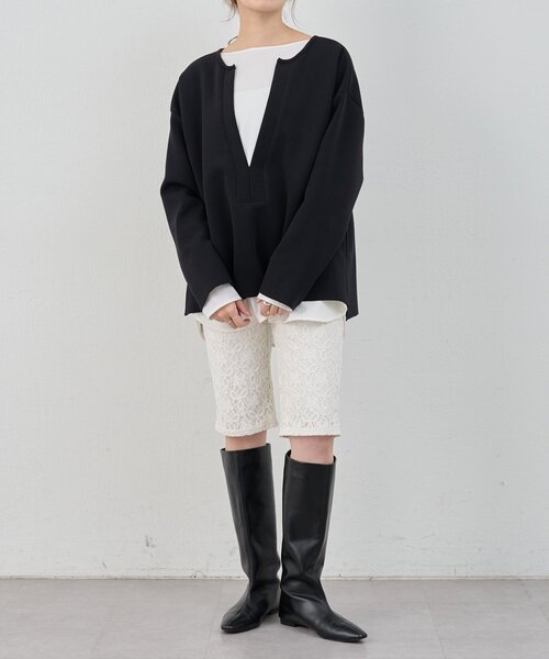 SHENERY(シーナリー)の「レースバイカーパンツ(その他パンツ・レディース・オフホワイト/ブラック・38/36)」の13枚目の写真