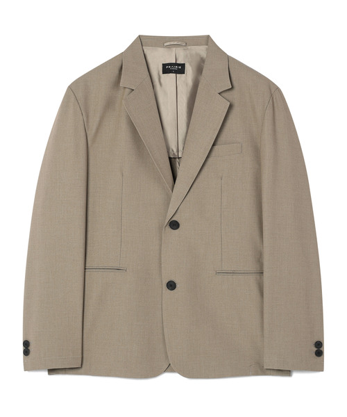 PRAIRIE(KR)(プレーリー)の「エアフロー ルーズフィット ブレザー (ライトカーキ)(テーラードジャケット・メンズ・オリーブ・SMALL/MEDIUM/LARGE)」の1枚目の写真