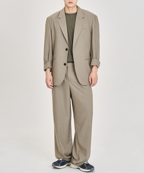 PRAIRIE(KR)(プレーリー)の「エアフロー ルーズフィット ブレザー (ライトカーキ)(テーラードジャケット・メンズ・オリーブ・SMALL/MEDIUM/LARGE)」の12枚目の写真