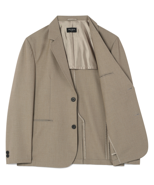 PRAIRIE(KR)(プレーリー)の「エアフロー ルーズフィット ブレザー (ライトカーキ)(テーラードジャケット・メンズ・オリーブ・SMALL/MEDIUM/LARGE)」の14枚目の写真