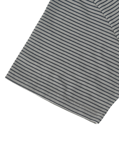 EXCONTAINER（エックスコンテナ）の「ピグメントダイストライプハーフTシャツ (GREY)（Tシャツ/カットソー・メンズ・その他・MEDIUM/LARGE/X-LARGE）」の4枚目の写真