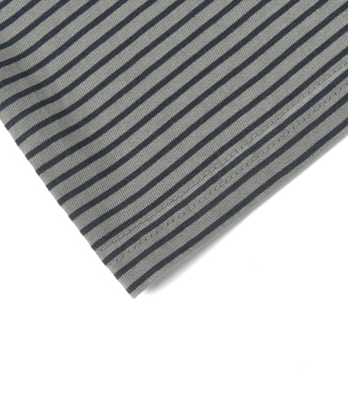 EXCONTAINER（エックスコンテナ）の「ピグメントダイストライプハーフTシャツ (GREY)（Tシャツ/カットソー・メンズ・その他・MEDIUM/LARGE/X-LARGE）」の3枚目の写真