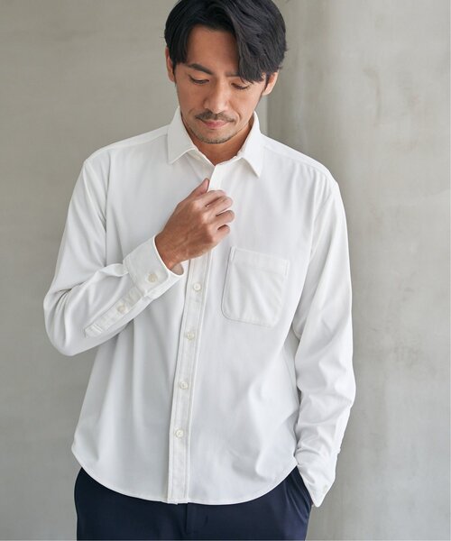 IKKA LOUNGE(イッカラウンジ)の「GOKU楽ワークワッフルスイスカラーシャツ(シャツ/ブラウス・メンズ・ネイビー/ホワイト/グレー・M/L/XL/S)」の8枚目の写真