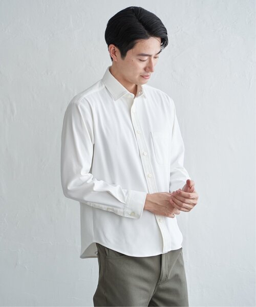 IKKA LOUNGE(イッカラウンジ)の「GOKU楽ワークワッフルスイスカラーシャツ(シャツ/ブラウス・メンズ・ネイビー/ホワイト/グレー・M/L/XL/S)」の15枚目の写真