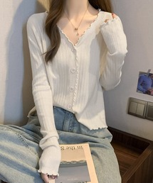 blackdia ocean blackdia ocean トリム Vネック リブ カーディガン