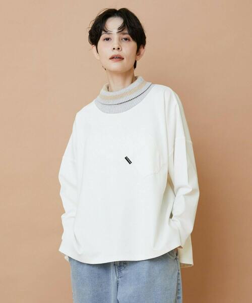 FRAPBOIS（フラボア）の「ロールネック カットソー（Tシャツ/カットソー・レディース・イエロー/アイボリー/ブラック・1/2）」の6枚目の写真