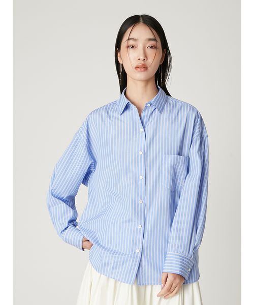 FRAY I.D(フレイアイディー)の「ストライプスタンダードシャツ(シャツ/ブラウス・レディース・ブルー/ピンク・F)」の6枚目の写真