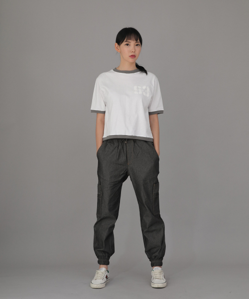SAINTCREW（セントクルー）の「ボールドアンクバンドカーゴジョガーパンツ BAC-328 デニムグレーブラック（デニムパンツ・メンズ・その他・MEDIUM/LARGE/X-LARGE）」の2枚目の写真