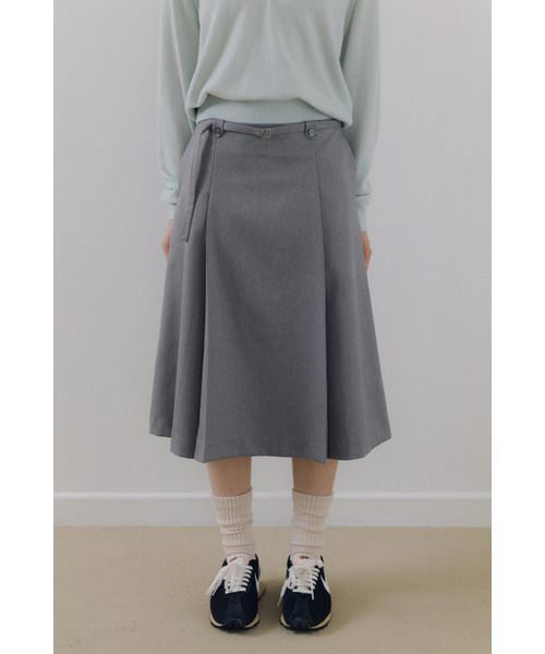 MAGNET ARCHIVE（マグネット アーカイブ）の「Aldo Belted Midi Skirt (Gray)（スカート・レディース・グレー・FREE）」の2枚目の写真