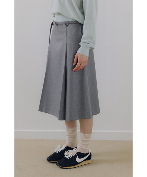 MAGNET ARCHIVE（マグネット アーカイブ）の「Aldo Belted Midi Skirt (Gray)（スカート・レディース・グレー・FREE）」の3枚目の写真