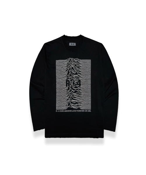 R-4(アールフォー)の「R-0015 / RRRR-WASHED LONG SLEEVE TSHIRTS(BLACK)(Tシャツ/カットソー・メンズ・ブラック・MEDIUM/LARGE)」の1枚目の写真