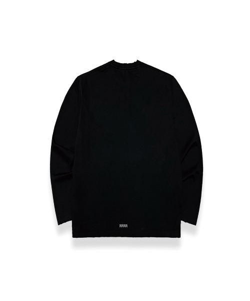 R-4(アールフォー)の「R-0015 / RRRR-WASHED LONG SLEEVE TSHIRTS(BLACK)(Tシャツ/カットソー・メンズ・ブラック・MEDIUM/LARGE)」の2枚目の写真