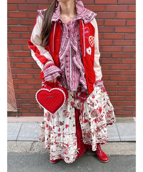 PINK HOUSE（ピンクハウス）の「フリル襟付きギンガムチェックブラウス（シャツ/ブラウス・レディース・グリーン/チョコ/ブラック/レッド・フリー）」の17枚目の写真