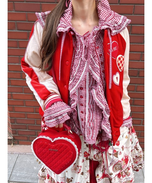 PINK HOUSE（ピンクハウス）の「フリル襟付きギンガムチェックブラウス（シャツ/ブラウス・レディース・グリーン/チョコ/ブラック/レッド・フリー）」の18枚目の写真