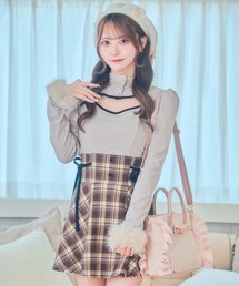 LAFARY（ラファリー）の「デコルテ開きハイネックトップス（Tシャツ/カットソー）」