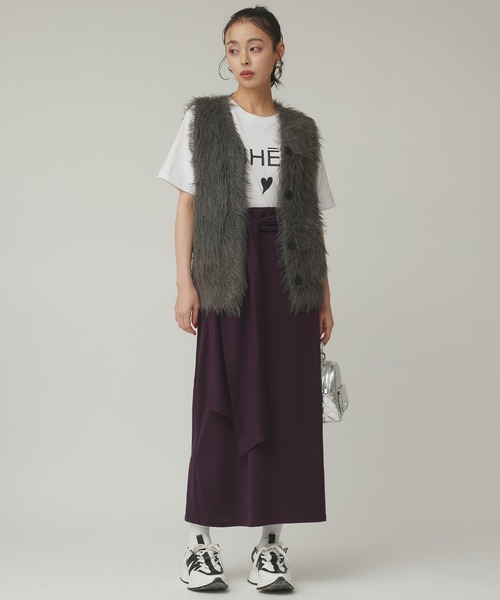 Narcissus（ナルシス）の「カラーシャギーベスト/ファーベスト（ベスト・レディース・カーキ/ピンク/グレー・FREE）」の21枚目の写真