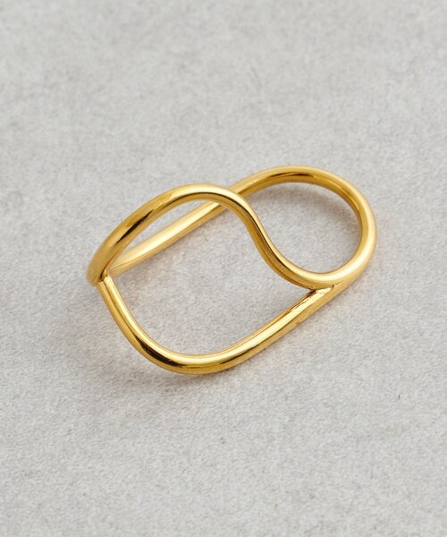 SHENERY（シーナリー）の「カーブラインダブルリング（リング・レディース・ゴールド/シルバー・FREE）」の7枚目の写真