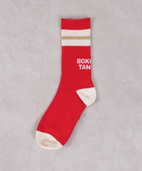MARKEY'S（マーキーズ）の「【BOKU HA TANOSII】別注ラメラインソックス/19-21cm（ソックス/靴下・キッズ・ホワイト/レッド/ブルー・19-21cm）」の7枚目の写真