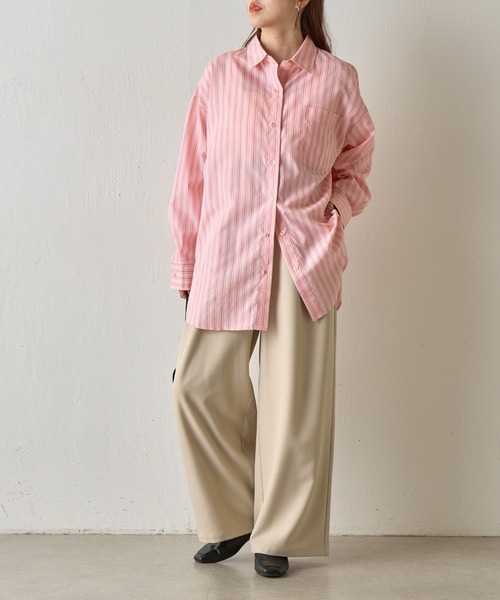 COLONY 2139（コロニートゥーワンスリーナイン）の「マルチストライプ長袖シャツ（シャツ/ブラウス・レディース・ピンク/イエロー/サックスブルー・FREE）」の20枚目の写真