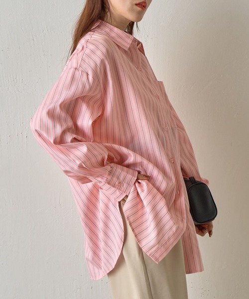 COLONY 2139（コロニートゥーワンスリーナイン）の「マルチストライプ長袖シャツ（シャツ/ブラウス・レディース・ピンク/イエロー/サックスブルー・FREE）」の19枚目の写真